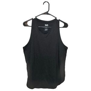 SO Black Sheer Flowy Tank Top